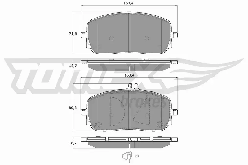 TOMEX BRAKES KLOCKI HAMULCOWE TX 19-71 