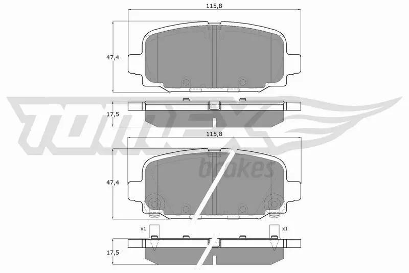 TOMEX BRAKES KLOCKI HAMULCOWE TX 19-79 