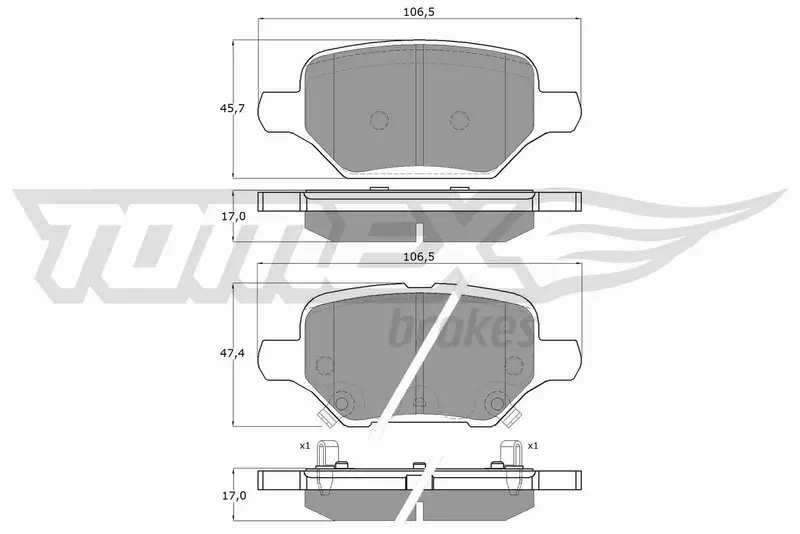 TOMEX BRAKES KLOCKI HAMULCOWE TX 19-80 