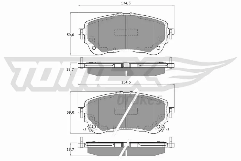 TOMEX BRAKES KLOCKI HAMULCOWE TX 19-82 