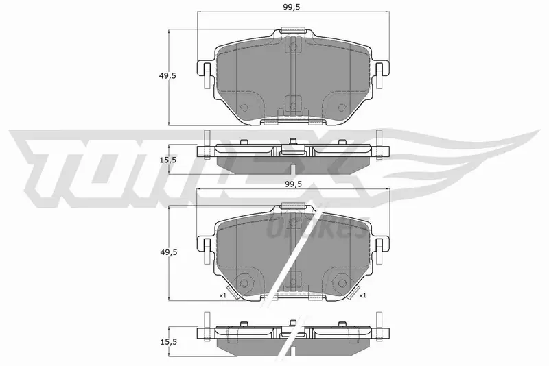 TOMEX BRAKES KLOCKI HAMULCOWE TX 19-84 