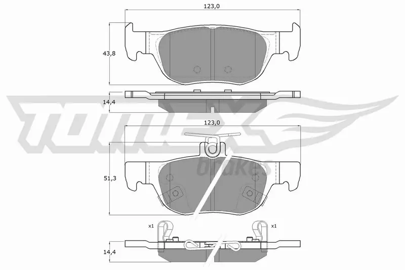 TOMEX BRAKES KLOCKI HAMULCOWE TX 19-89 