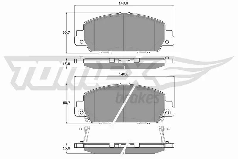 TOMEX BRAKES KLOCKI HAMULCOWE TX 19-98 