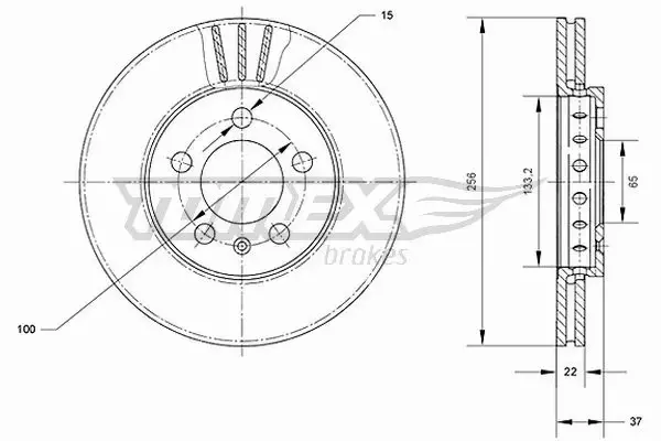 TOMEX BRAKES TARCZA HAMULCOWA TX 70-03 