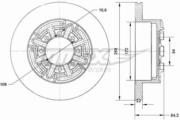 TOMEX BRAKES TARCZA HAMULCOWA TX 70-48 