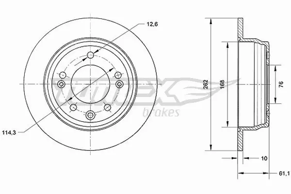 TOMEX BRAKES TARCZA HAMULCOWA TX 70-51 