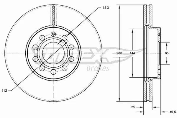 TOMEX BRAKES TARCZA HAMULCOWA TX 71-31 