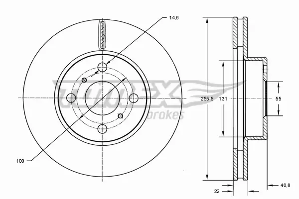 TOMEX BRAKES TARCZA HAMULCOWA TX 71-32 