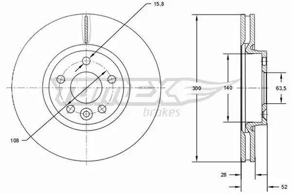 TOMEX BRAKES TARCZA HAMULCOWA TX 71-56 