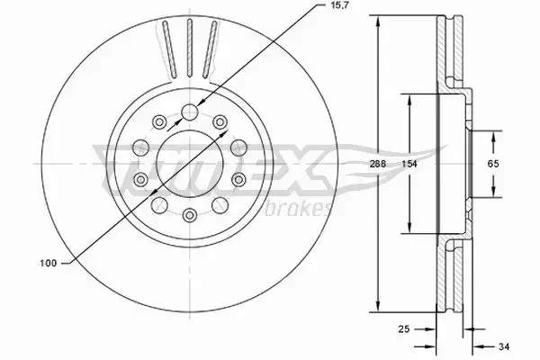 TOMEX BRAKES TARCZA HAMULCOWA TX 72-04 