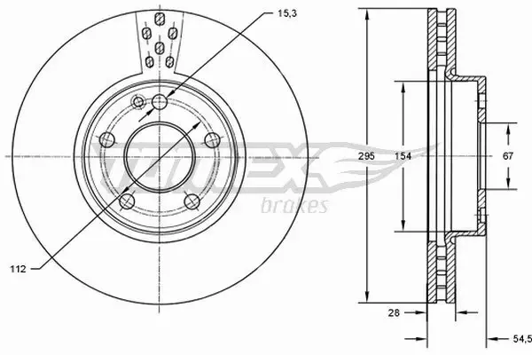 TOMEX BRAKES TARCZA HAMULCOWA TX 72-91 