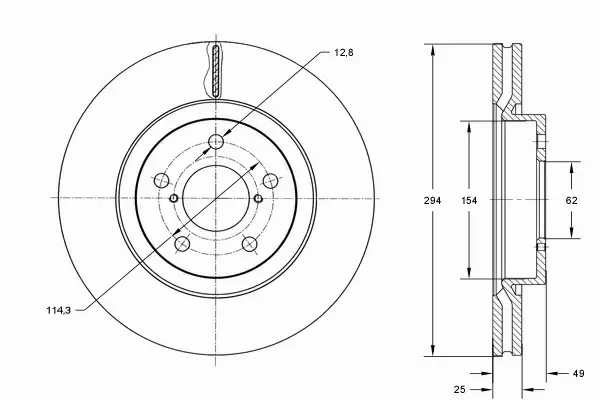 TOMEX BRAKES TARCZA HAMULCOWA TX 72-96 