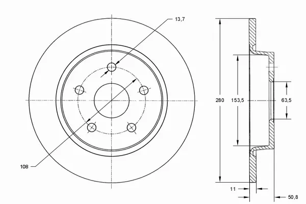 TOMEX BRAKES TARCZA HAMULCOWA TX 73-01 