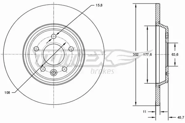 TOMEX BRAKES TARCZA HAMULCOWA TX 73-08 