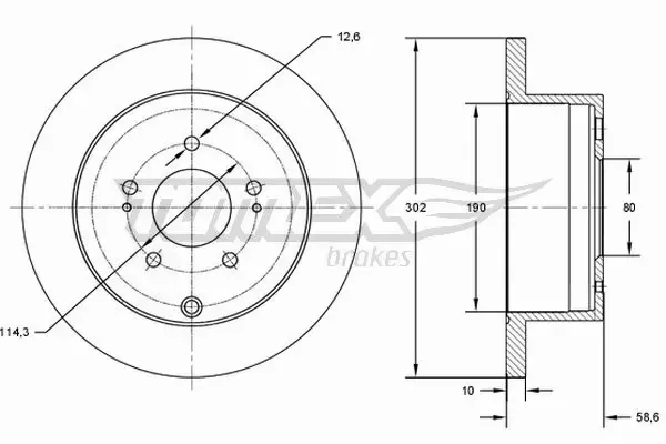 TOMEX BRAKES TARCZA HAMULCOWA TX 73-16 