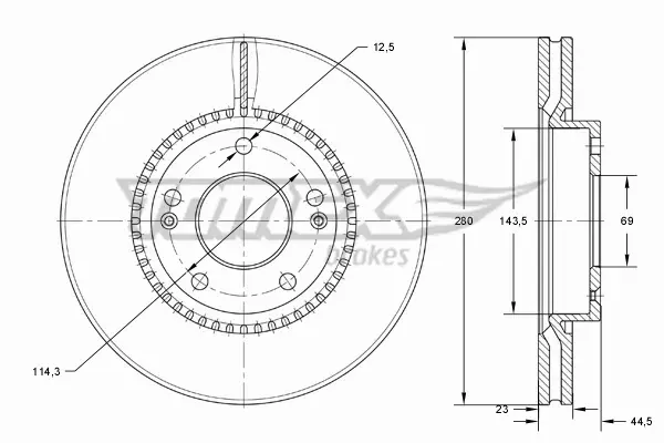 TOMEX BRAKES TARCZA HAMULCOWA TX 73-30 