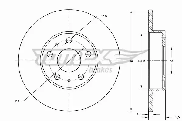 TOMEX BRAKES TARCZA HAMULCOWA TX 73-46 