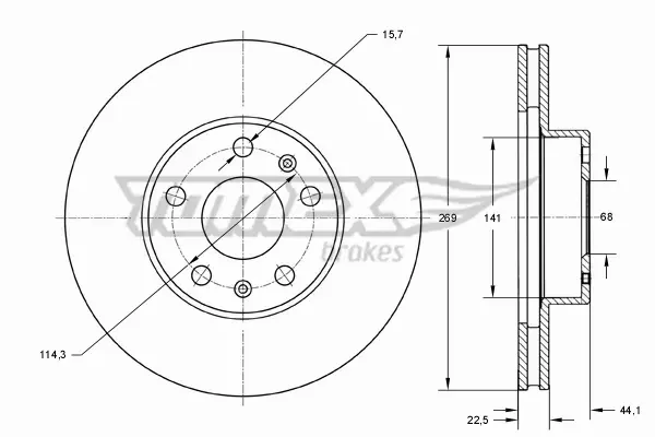 TOMEX BRAKES TARCZA HAMULCOWA TX 73-51 