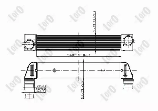 ABAKUS CHŁODNICA INTERCOOLER 004-018-0008 