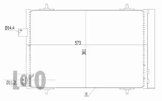 ABAKUS CHŁODNICA KLIMATYZACJI 009-016-0003 