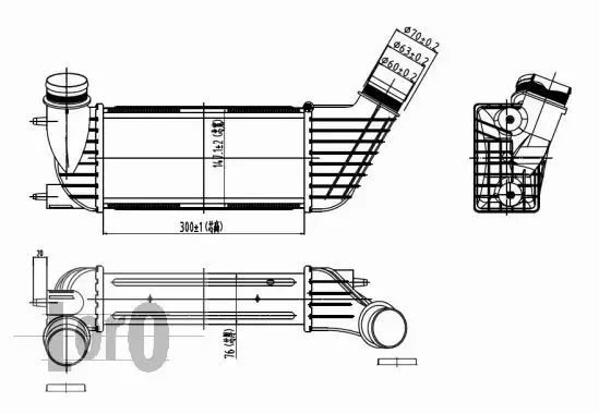 ABAKUS CHŁODNICA INTERCOOLER 009-018-0002 