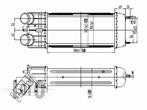 ABAKUS CHŁODNICA INTERCOOLER 009-018-0005 