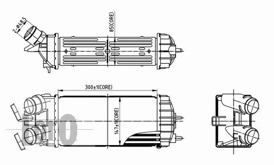 ABAKUS CHŁODNICA INTERCOOLER 009-018-0007 