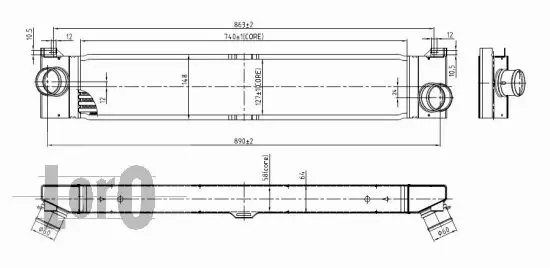 ABAKUS CHŁODNICA INTERCOOLER 016-018-0003 