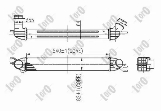 ABAKUS CHŁODNICA INTERCOOLER 032-018-0001 