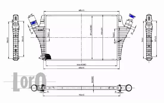 ABAKUS CHŁODNICA INTERCOOLER 037-018-0006 