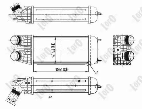 ABAKUS CHŁODNICA INTERCOOLER 038-018-0004 