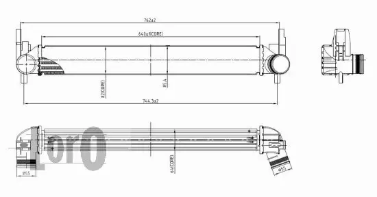 ABAKUS CHŁODNICA INTERCOOLER 053-018-0011 