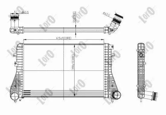 ABAKUS CHŁODNICA INTERCOOLER 053-018-0013 