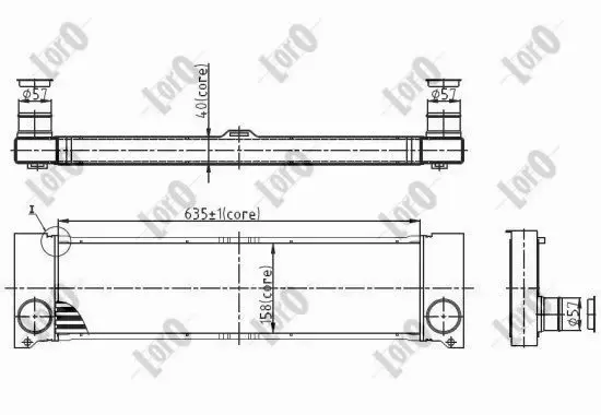 ABAKUS CHŁODNICA INTERCOOLER 054-018-0010 