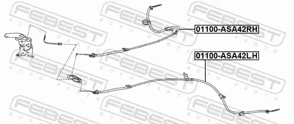 FEBEST LINKA HAMULCOWA 01100-ASA42RH 