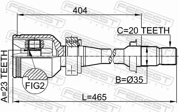 FEBEST PRZEGUB WEWNĘTRZNY 0111-ST220RH 