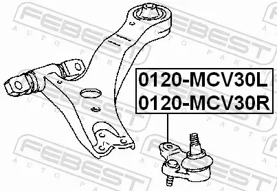 FEBEST SWORZEŃ ZAWIESZENIA 0120-MCV30R 