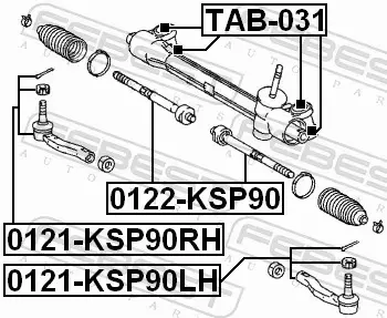 FEBEST DRĄŻEK KIEROWNICZY 0122-KSP90 