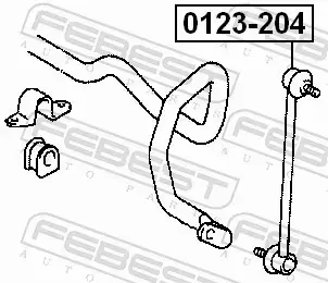 FEBEST ŁĄCZNIK STABILIZATORA 0123-204 