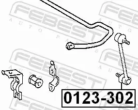 FEBEST ŁĄCZNIK STABILIZATORA 0123-302 