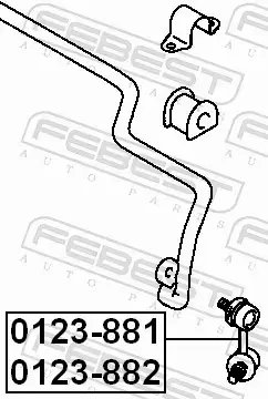 FEBEST ŁĄCZNIK STABILIZATORA 0123-881 