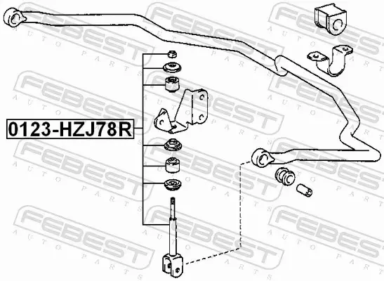 FEBEST ŁĄCZNIK STABILIZATORA 0123-HZJ78R 