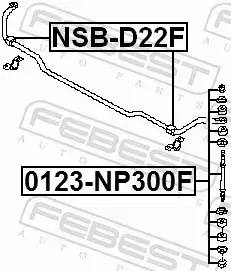 FEBEST ŁĄCZNIK STABILIZATORA 0123-NP300F 