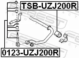 FEBEST ŁĄCZNIK STABILIZATORA 0123-UZJ200R 