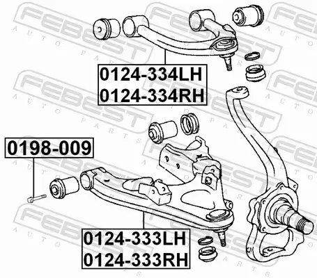 FEBEST WAHACZ ZAWIESZENIA 0124-334RH 