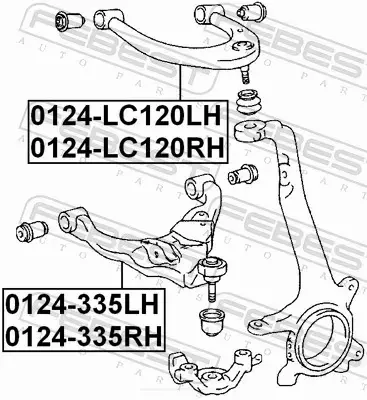 FEBEST WAHACZ ZAWIESZENIA 0124-335LH 