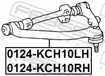 FEBEST WAHACZ ZAWIESZENIA 0124-KCH10RH 