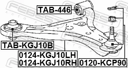 FEBEST WAHACZ ZAWIESZENIA 0124-KGJ10RH 