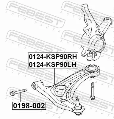 FEBEST WAHACZ ZAWIESZENIA 0124-KSP90RH 