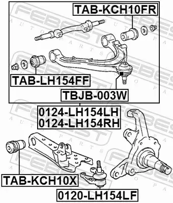 FEBEST WAHACZ ZAWIESZENIA 0124-LH154LH 